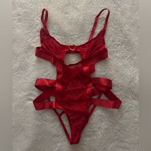 Fashion nova sheer heart bodysuit